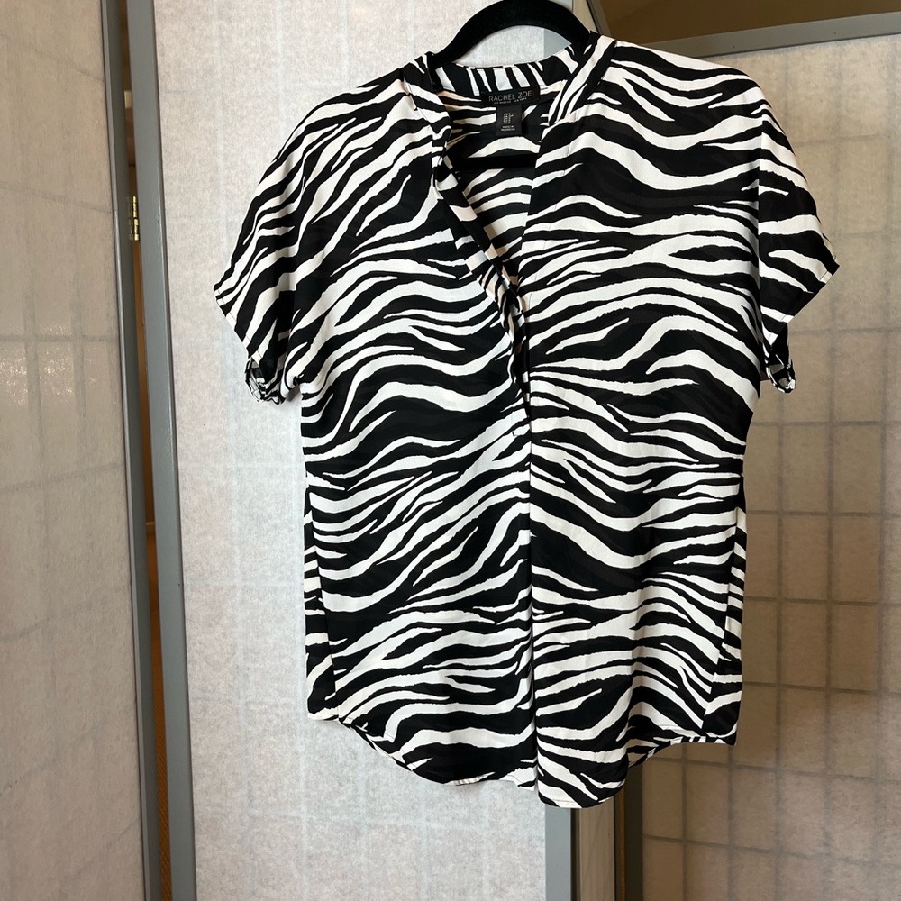 Rachel Zoe zebra striped top